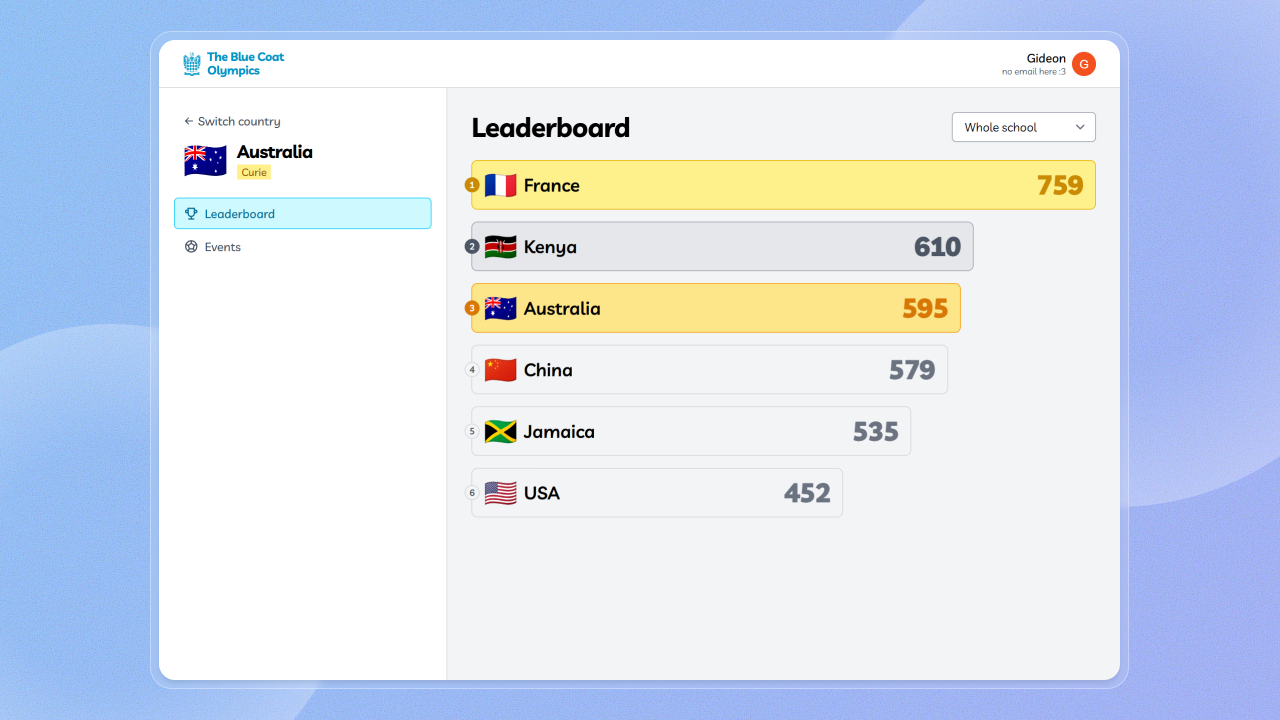 A screenshot of the app